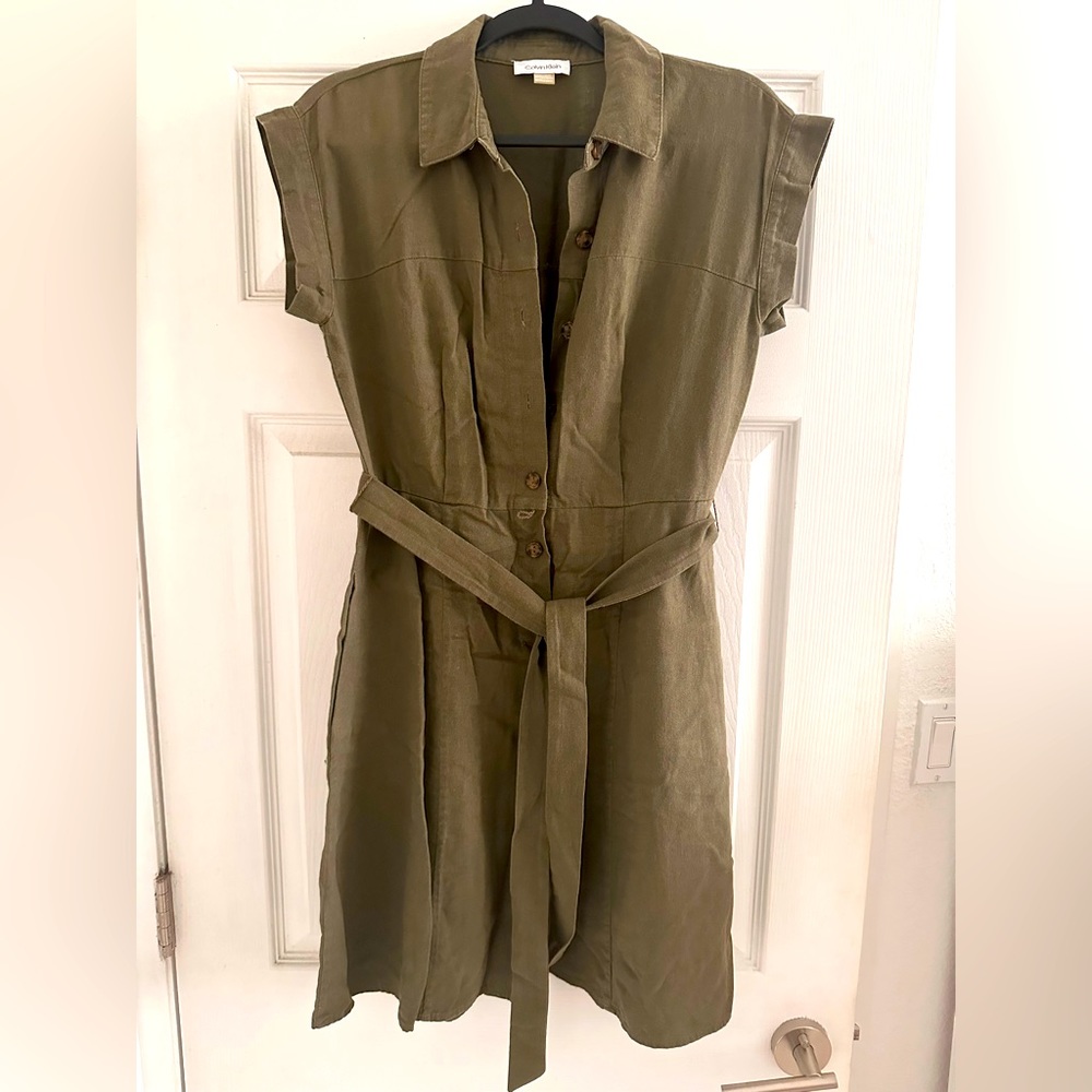 CK safari linen dress